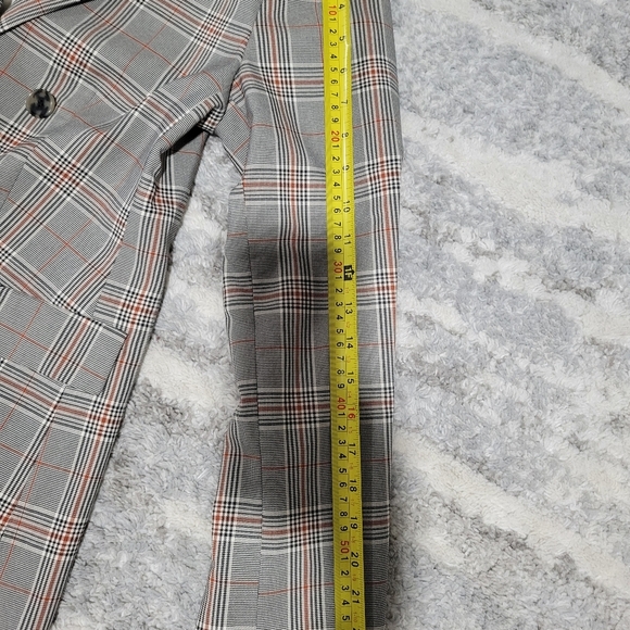 Loft Womens  Gray Plaid Double-Breasted Blazer - Picture 11 of 12